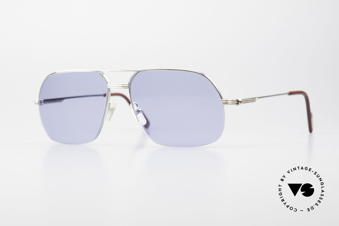 Cartier Orsay 90s Luxury Platinum Sunglasses, striking Cartier vintage sunglasses; size 58°15, 135, Made for Men