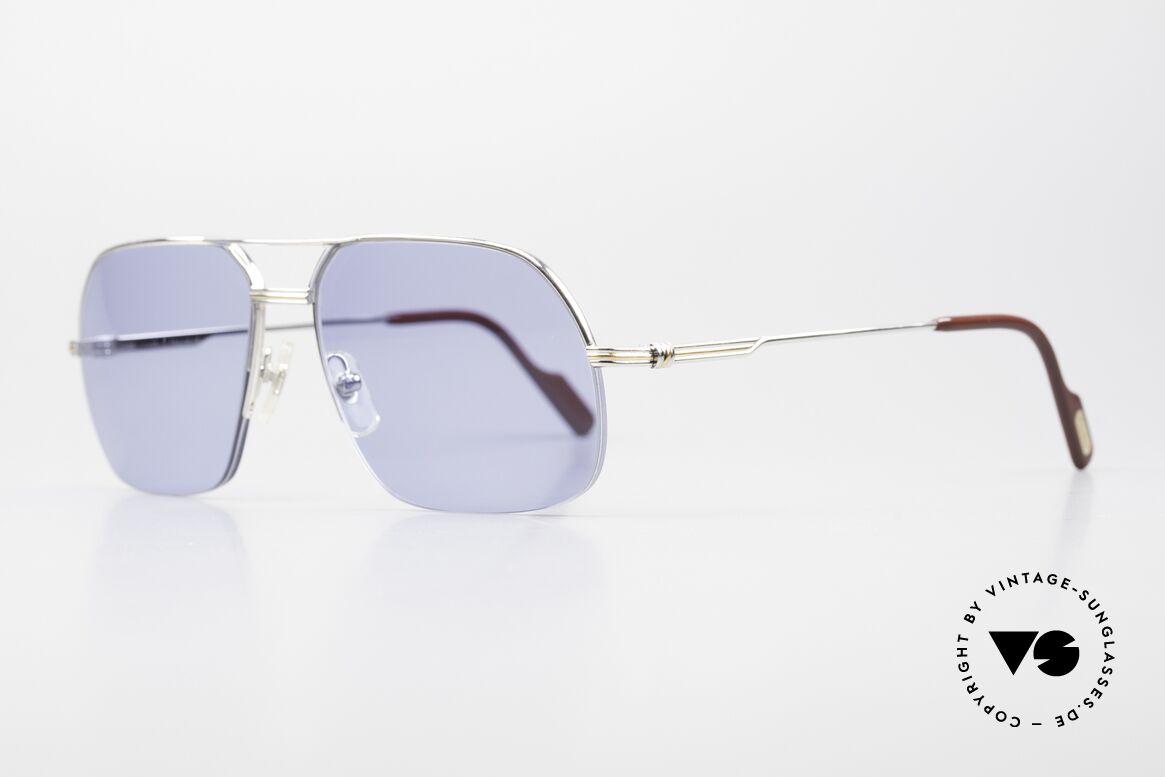 Cartier Orsay 90s Luxury Platinum Sunglasses, luxury Cartier half-frame, -lightweight and flexible, Made for Men