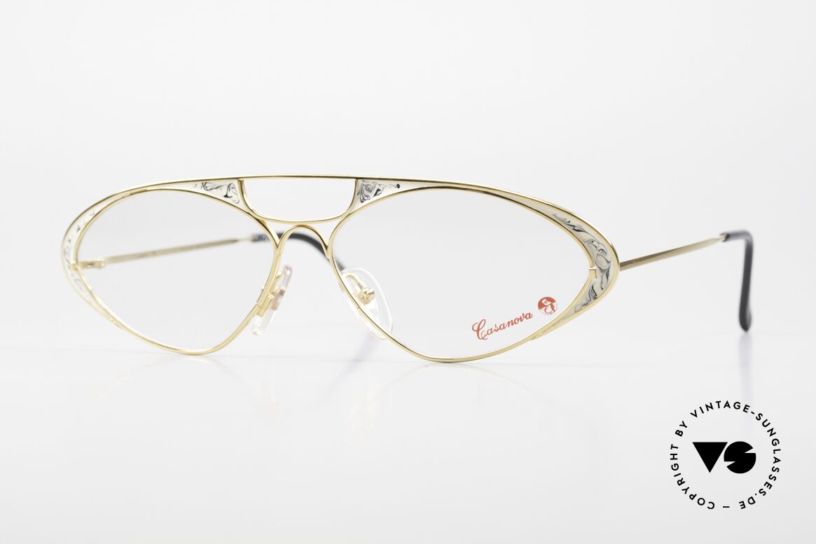 Casanova LC8 Murano Glass Luxury Frame, glamorous CASANOVA eyeglasses from around 1985, Made for Women