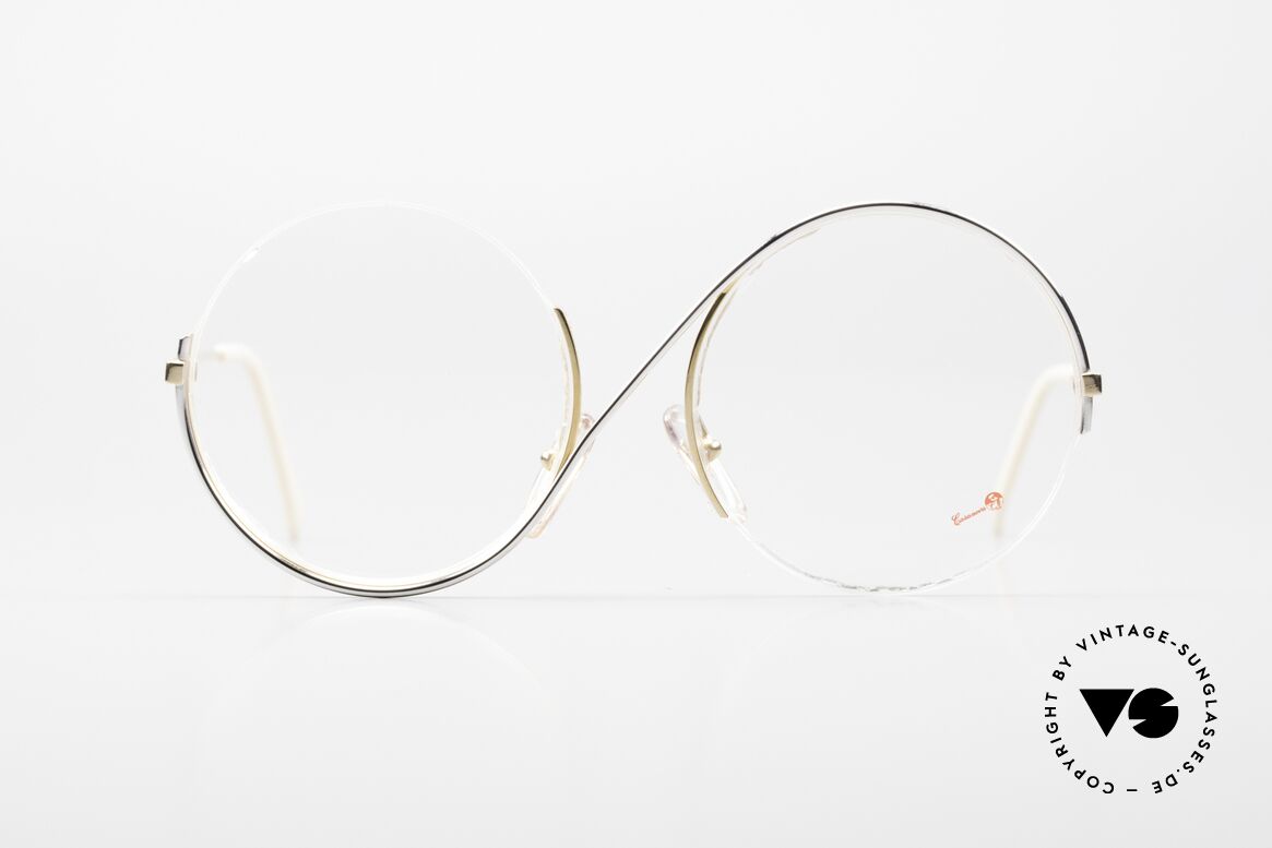 Casanova FC9 Artful 80's Vintage Eyeglasses, designer piece: frame shaped like a horizontal "S", Made for Women