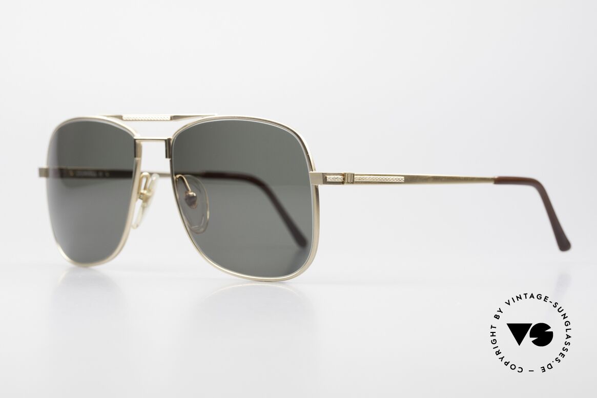 Dunhill 6038 Gold-Plated Titanium Shades, manufacturing costs in 1986 = 120,- DM (app. 75 USD), Made for Men