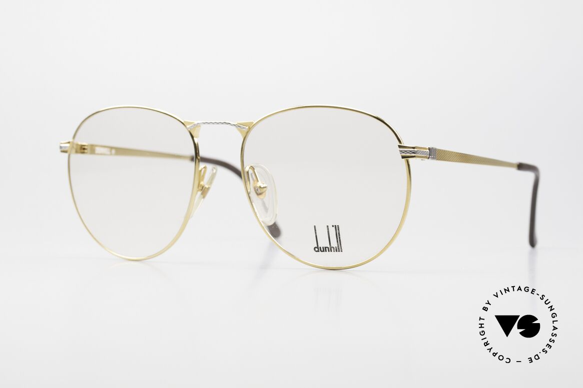 Dunhill 6065 80's Panto Men's Glasses Gold, Alfred Dunhill men's panto eyeglasses from 1988, Made for Men