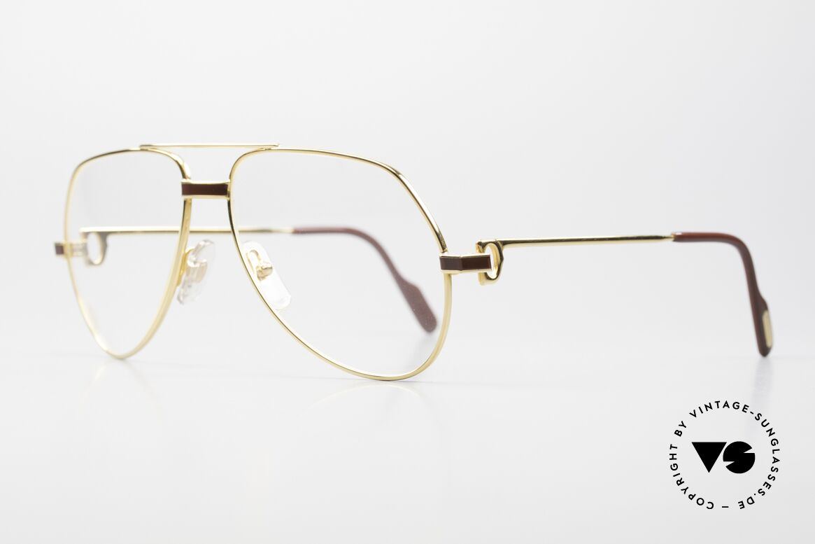 Cartier Vendome Laque - S 80's Luxury Eyeglass-Frame, this pair (with LAQUE decor) in SMALL size 56-14, 130, Made for Men and Women