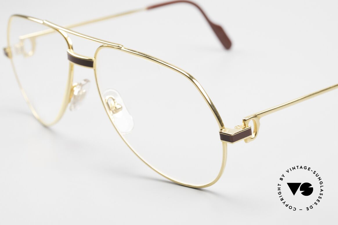 Cartier Vendome Laque - S 80's Luxury Eyeglass-Frame, luxury frame (22ct gold-plated) with full orig. packing!, Made for Men and Women