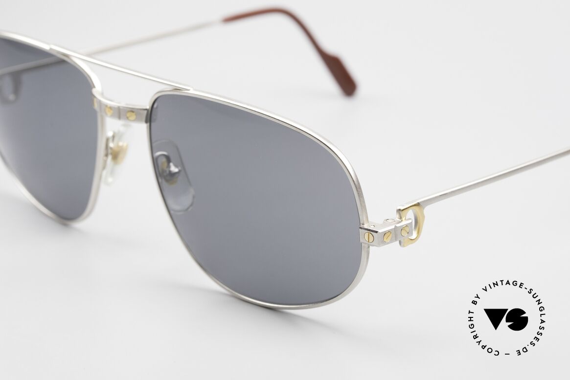 Cartier Romance Santos - XL Extra Large Palladium Shades, with orig. Cartier sun lenses for 100% UV protection, Made for Men Cartier Romance Santos - XL Extra Large Palladium Shades, with orig. Cartier sun lenses for 100% UV protection, Made for Men