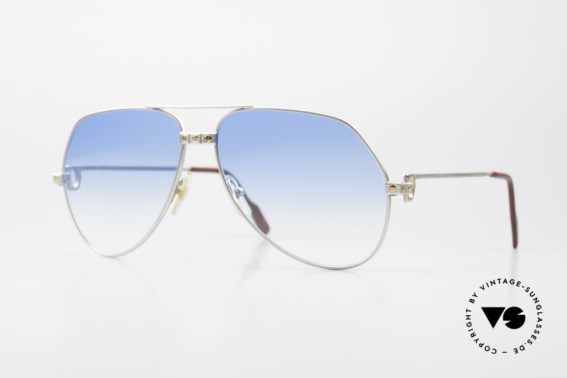 Cartier Vendome Santos - L Rare Luxury Palladium Finish, Vendome = the most famous eyewear design by CARTIER, Made for Men