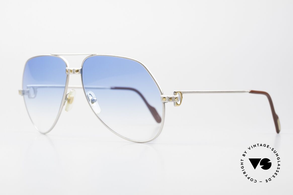 Cartier Vendome Santos - L Rare Luxury Palladium Finish, Santos Decor (with 3 screws): in LARGE size 62-14, 140, Made for Men