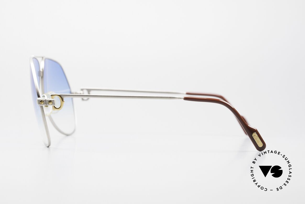 Cartier Vendome Santos - L Rare Luxury Palladium Finish, new blue-gradient sun lenses (with 100% UV protection), Made for Men