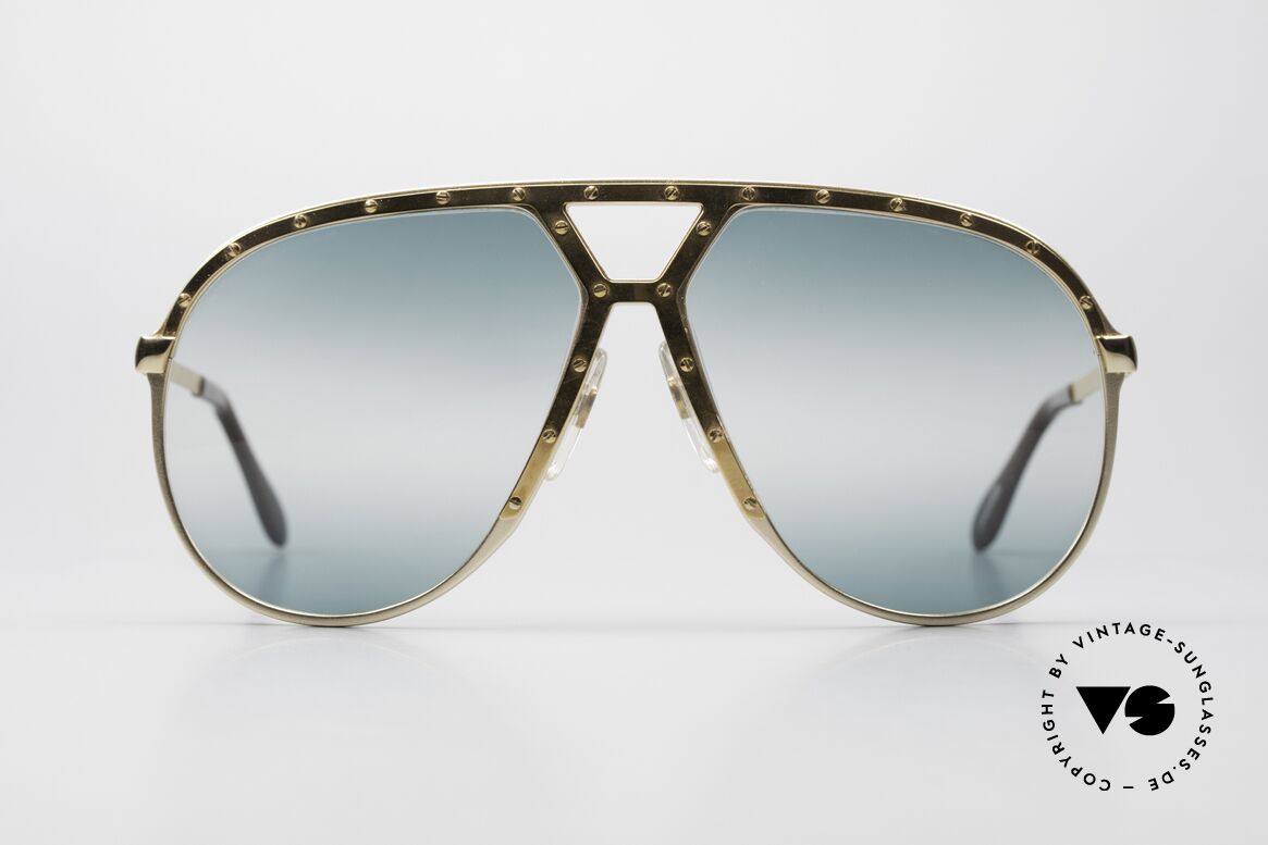 Alpina M1 Double Gradient Green Lenses, the old original from 1986; gold-plated metal parts, Made for Men
