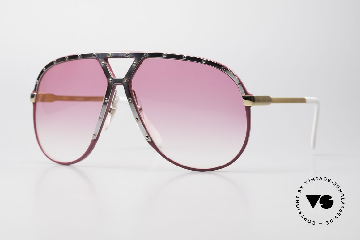 Alpina M1 Gold Silver Pink Gradient, true 1980's Alpina M1 sunglasses, West Germany, Made for Men and Women