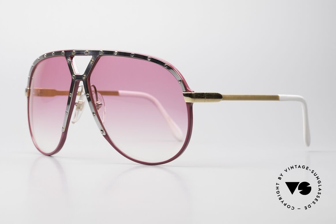 Alpina M1 Gold Silver Pink Gradient, with matching pink-gradient sun lenses; 100% UV, Made for Men and Women