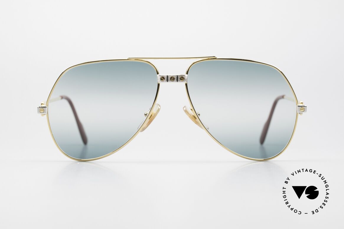 Cartier Vendome Santos - M Double Gradient Green Lens, mod. "Vendome" was launched in 1983 & made till 1997, Made for Men and Women