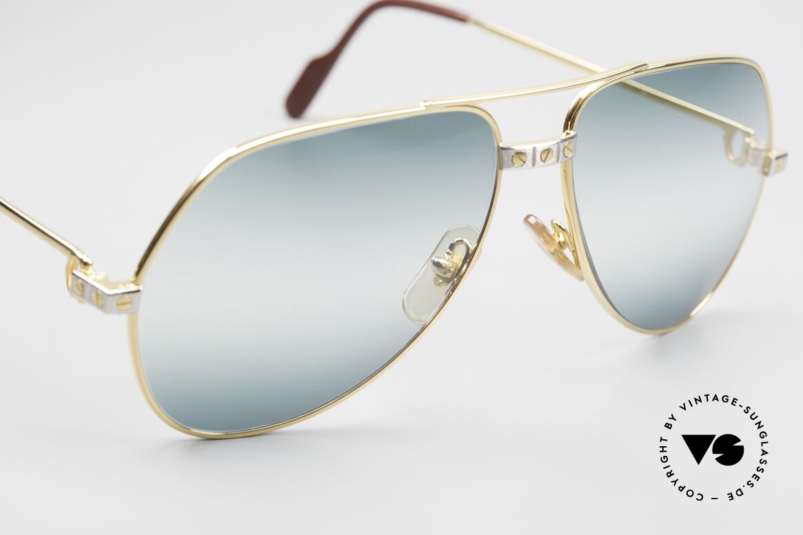 Cartier Vendome Santos - M Double Gradient Green Lens, very noble sun lenses (double gradient green); 100% UV, Made for Men and Women