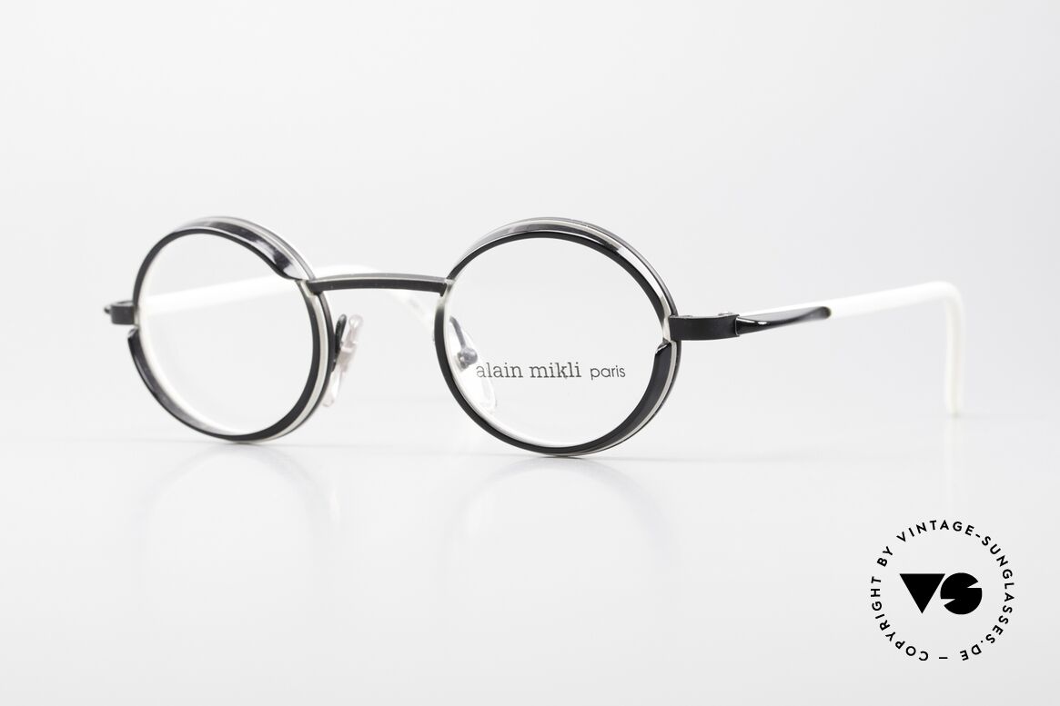 Alain Mikli 2150 / 01004 Small Round Designer Frame, delightful vintage eyeglasses by Alain Mikli from 1995, Made for Men and Women