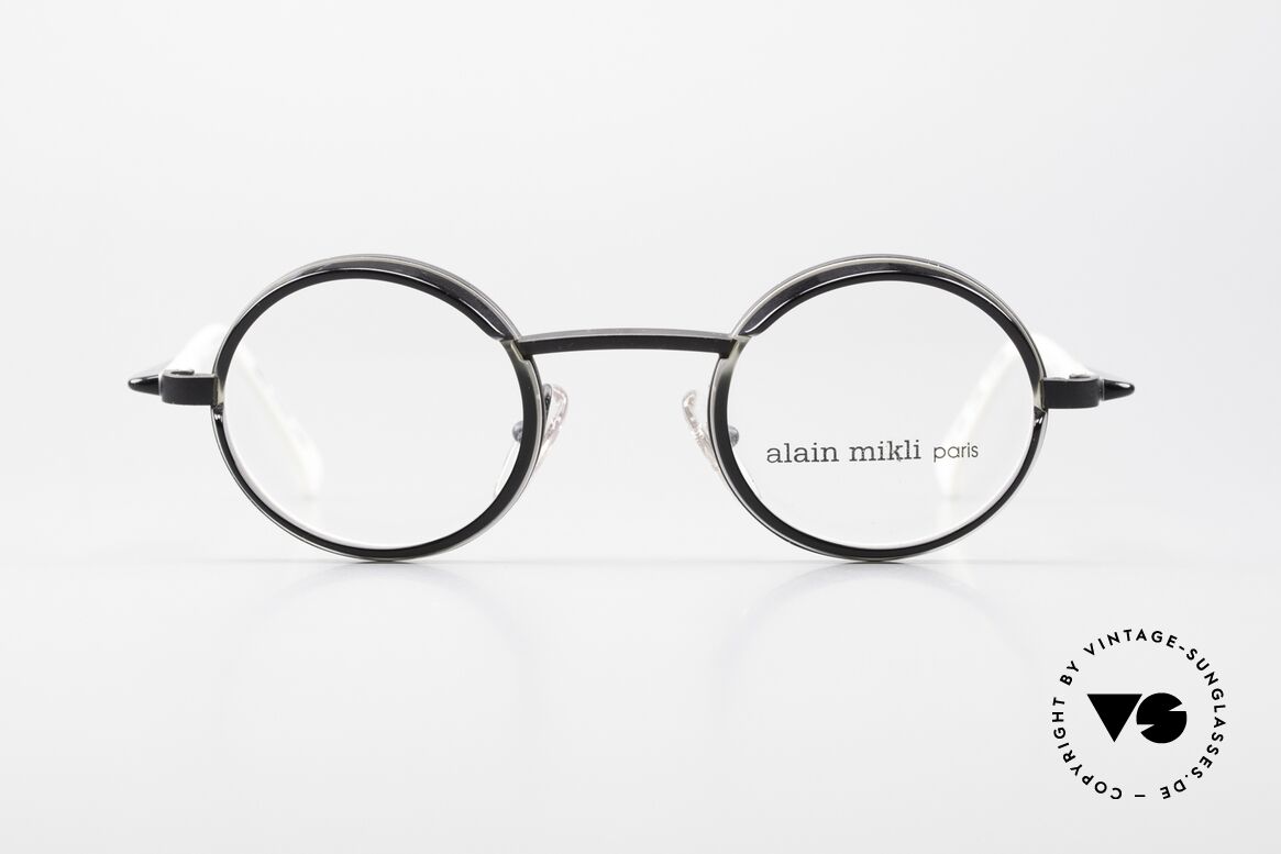 Alain Mikli 2150 / 01004 Small Round Designer Frame, delightful vintage eyeglasses by Alain Mikli from 1995, Made for Men and Women