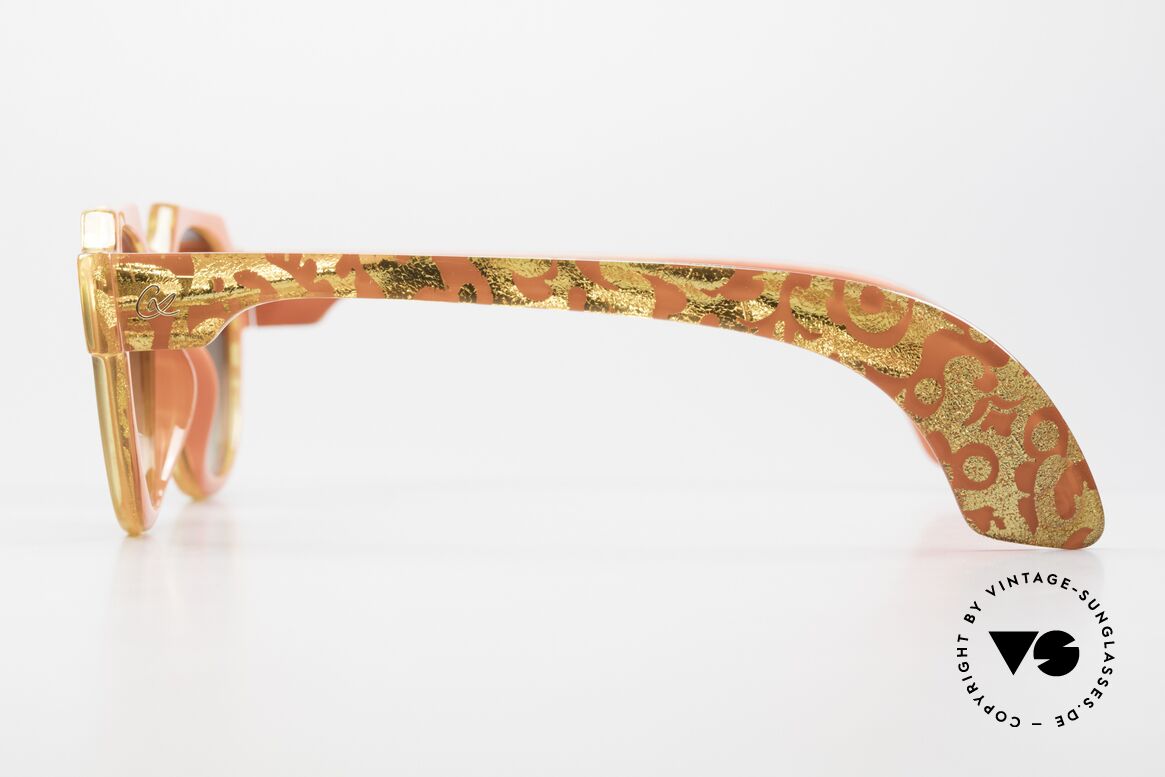 Christian LaCroix 7317 90's Ladies Designer Shades, or like an amber mosaic; decorated with gold leaf, Made for Women