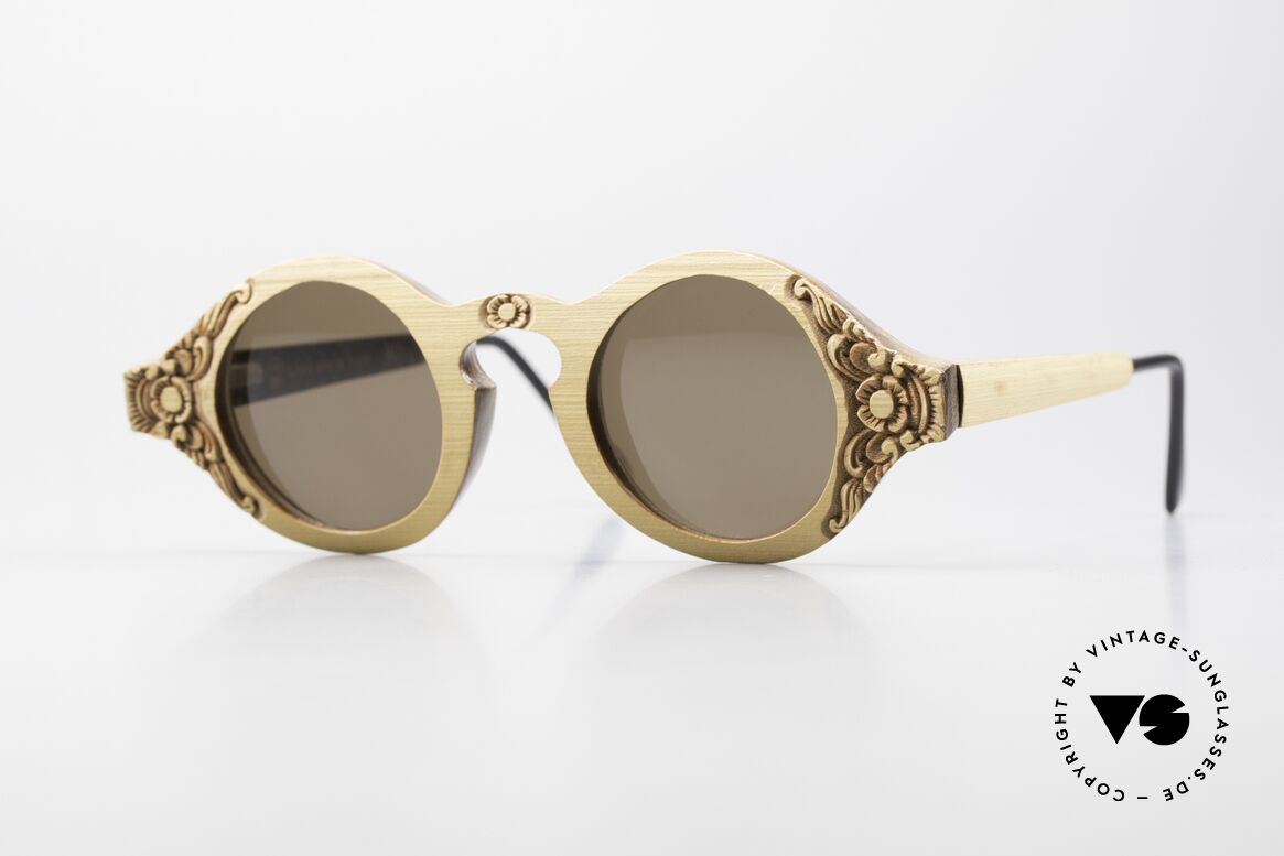 Lotus Arts De Vivre 90 Art Wood Shades For Ladies, Lotus Arts De Vivre women's sunglasses from 1998, Made for Women