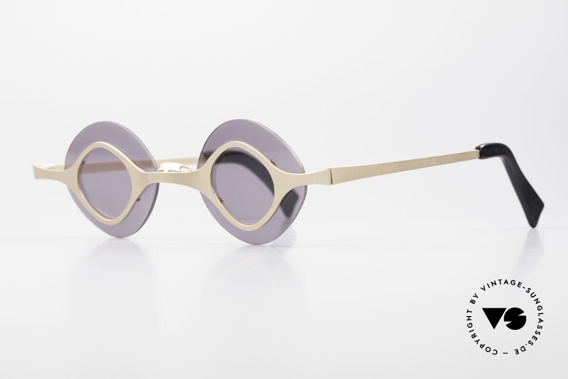 Theo Belgium Culte Crazy Vintage Ladies Shades, extraordinary 90s sunglasses in top-quality; art object, Made for Women