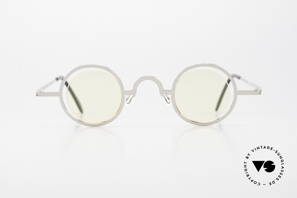 Theo Belgium Coco Rimless Round Glasses 90's, vintage THEO Belgium eyeglass-frame from app. 1999, Made for Men and Women