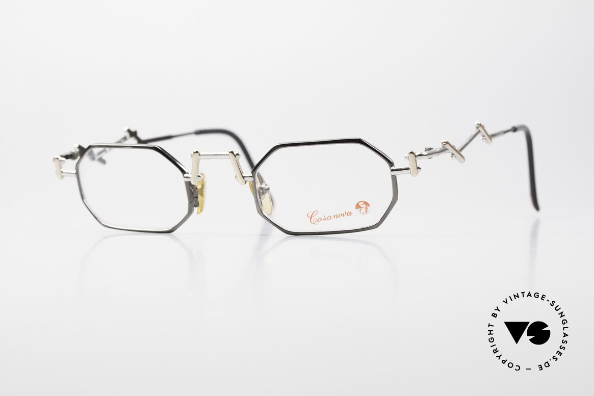 Casanova MTC22 Artistic Designer Frame 90s, vintage Casanova glasses from 1997 in size 44-24, Made for Men and Women