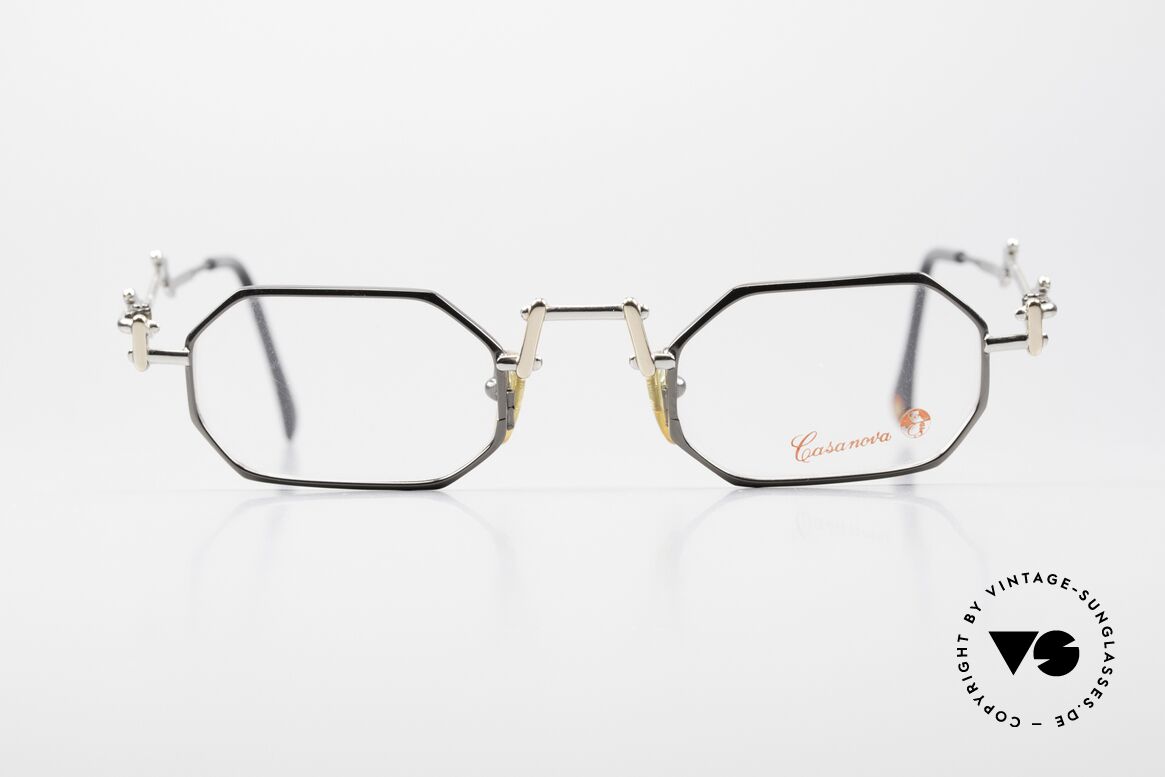Casanova MTC22 Artistic Designer Frame 90s, vintage Casanova glasses from 1997 in size 44-24, Made for Men and Women