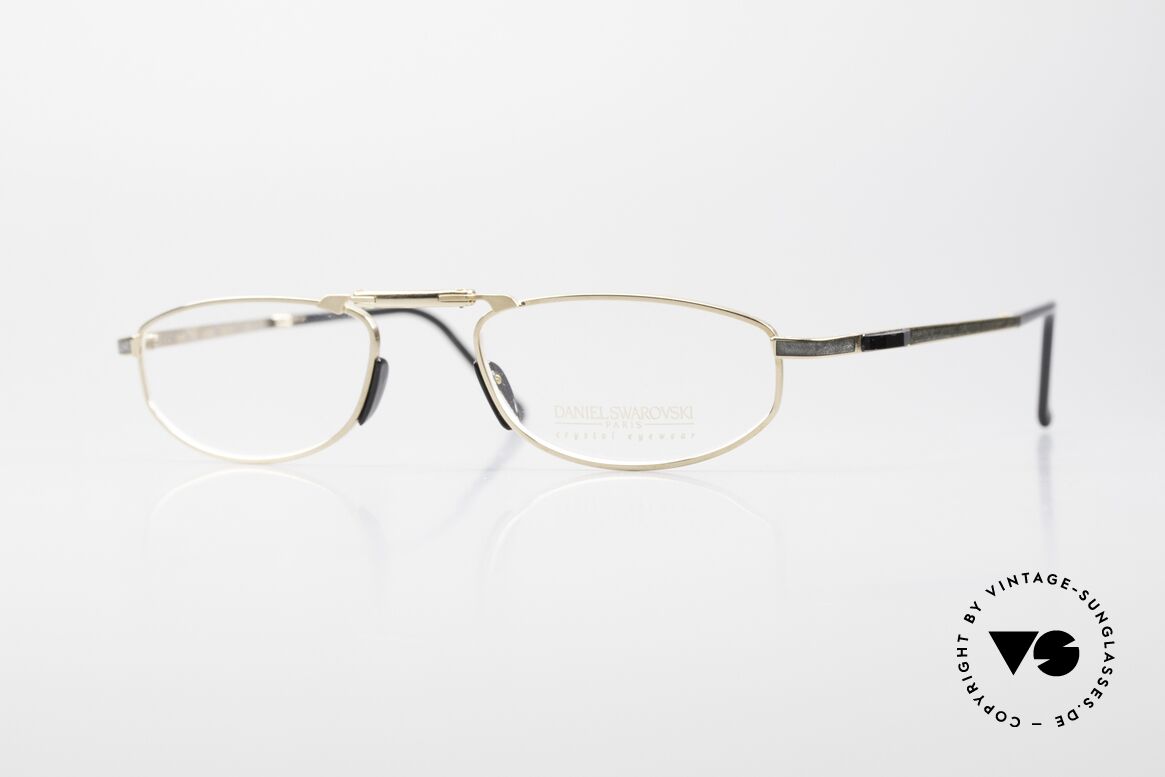 Daniel Swarovski S085 Folding Eyeglasses 23kt Gold, Daniel Swarovski S085 /20, V6051, size 50-19, 135, Made for Men