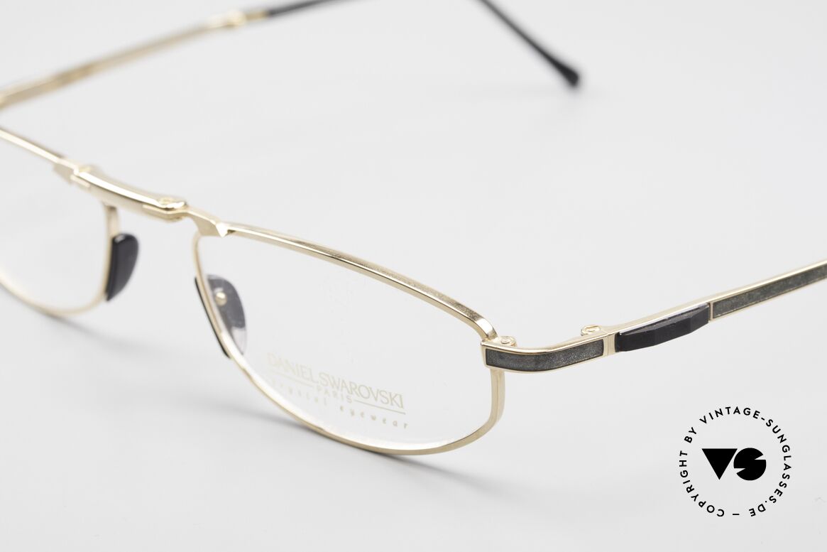 Daniel Swarovski S085 Folding Eyeglasses 23kt Gold, lightweight (18gram only) = very pleasant to wear, Made for Men