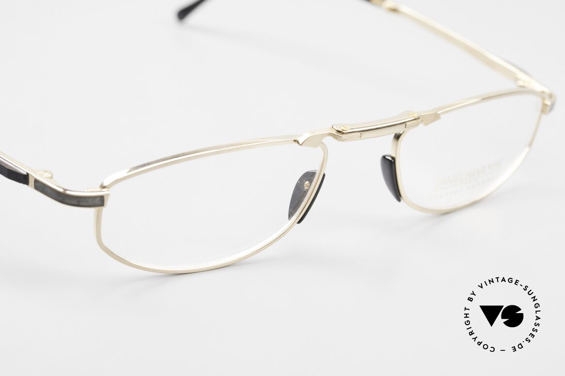 Daniel Swarovski S085 Folding Eyeglasses 23kt Gold, unworn rarity (like all our vintage reading eyewear), Made for Men