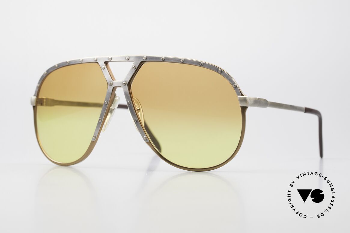 Alpina M1 80's Shades Orange-Yellow, very rare vintage Alpina M1 sunglasses from 1986, Made for Men