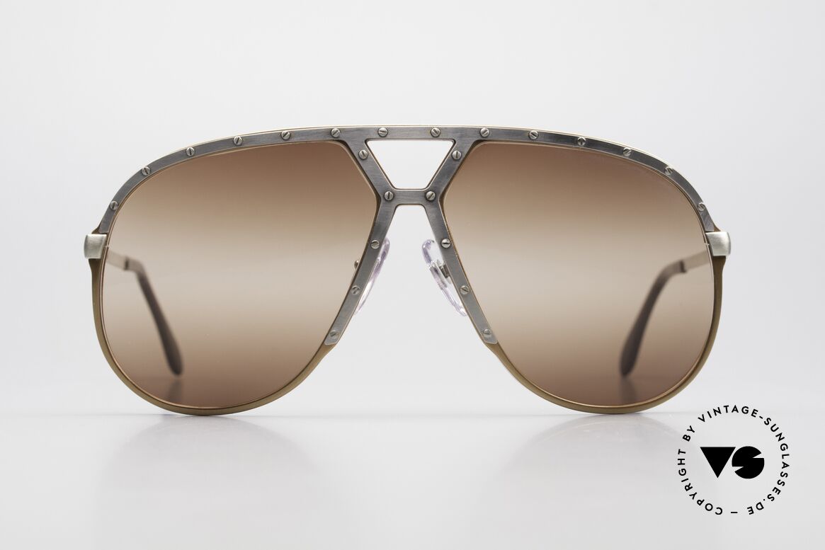 Alpina M1 Double Gradient Brown Lens, LIMITED EDITION in peach-metallic / antik-silver, Made for Men