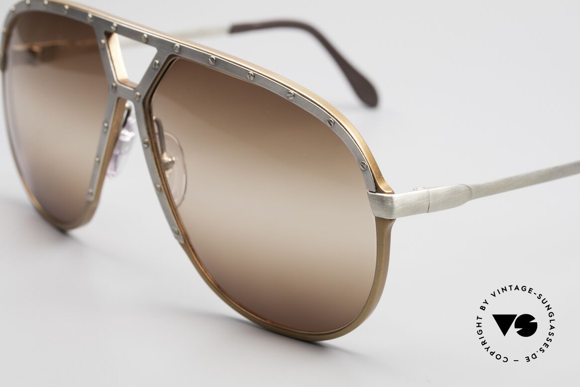 Alpina M1 Double Gradient Brown Lens, iconic 80's fashion accessory; Stevie Wonder style, Made for Men