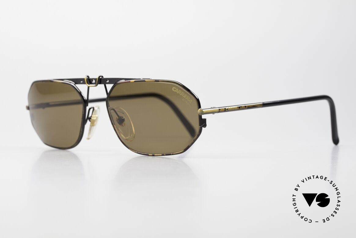 Carrera 5498 90's Sports Shades Polarized, very interesting construction of the frame bridge, Made for Men