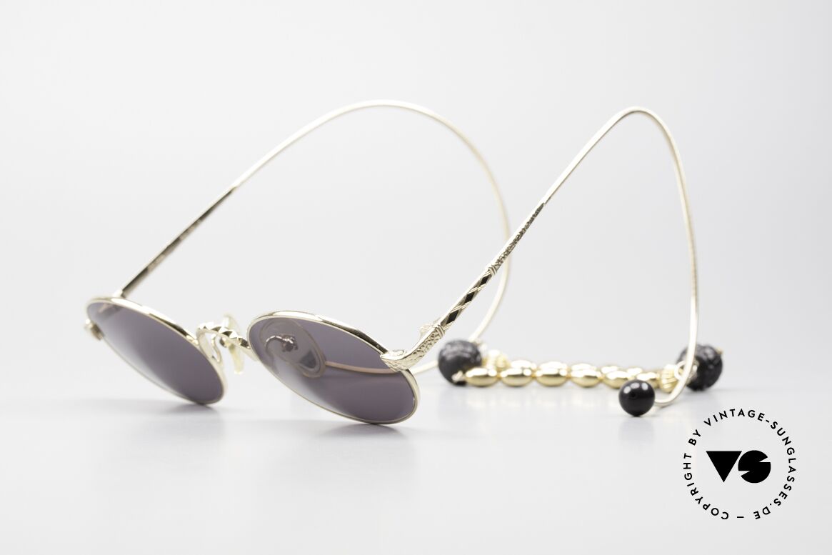 Jean Paul Gaultier 55-9673 Gold Plated Chains & Pearls, eccentric 'Creole Style' sunglasses by Jean P. Gaultier, Made for Women