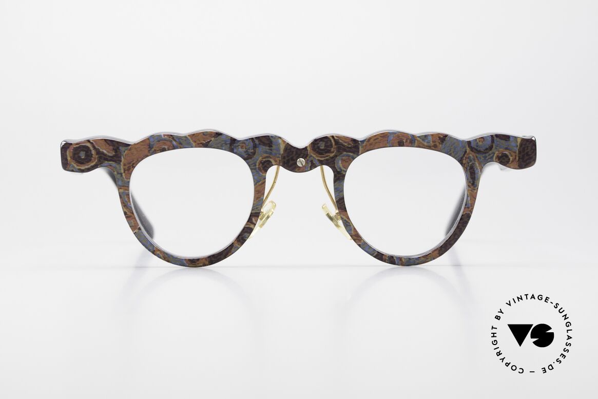Theo Belgium Dorant Crazy Ladies Glasses 1992, an artistic vintage frame with a great pattern, Made for Women