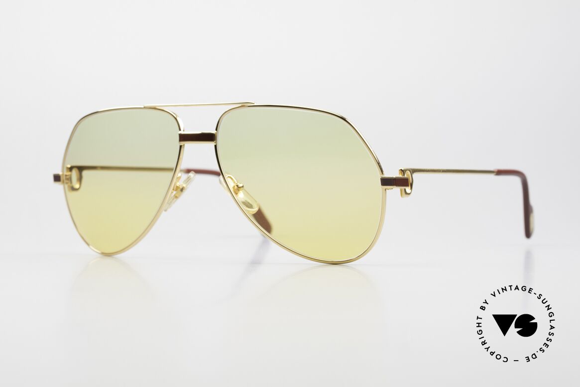 Cartier Vendome Laque - M 80's 90's Luxury Sunglasses, Vendome = the most famous eyewear design by CARTIER, Made for Men and Women