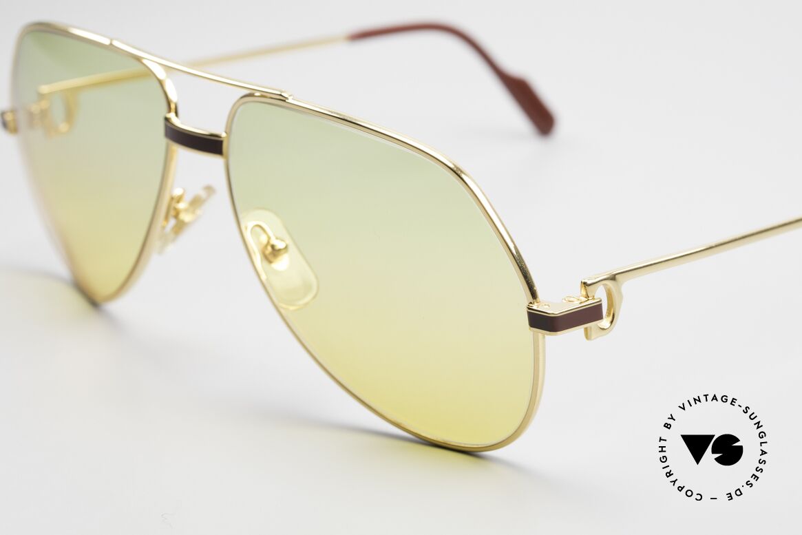Cartier Vendome Laque - M 80's 90's Luxury Sunglasses, with extremely RARE customized sun lenses (100% UV), Made for Men and Women