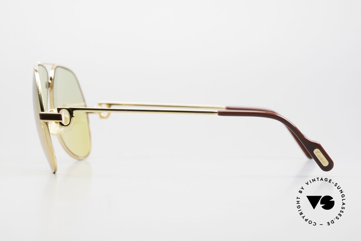 Cartier Vendome Laque - M 80's 90's Luxury Sunglasses, double gradient: green to yellow (also wearable at night), Made for Men and Women