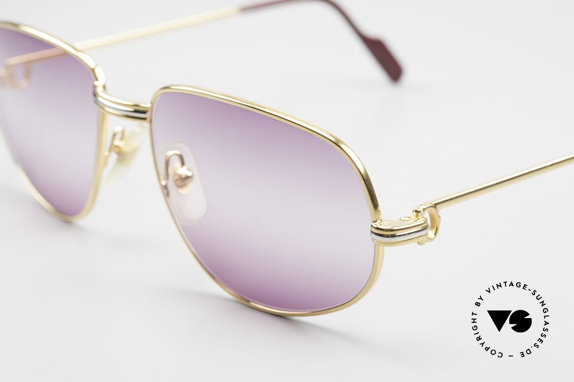 Cartier Romance LC - M Double Gradient Purple Lens, 22ct gold-plated & double-gradient purple lenses, 100% UV, Made for Men and Women