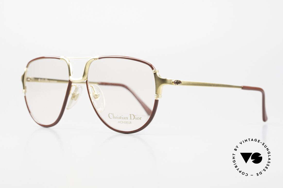 Christian Dior 2327 Monsieur Series 80's Glasses, stylish frame coloring (ruby-coloured & gold-plated), Made for Men