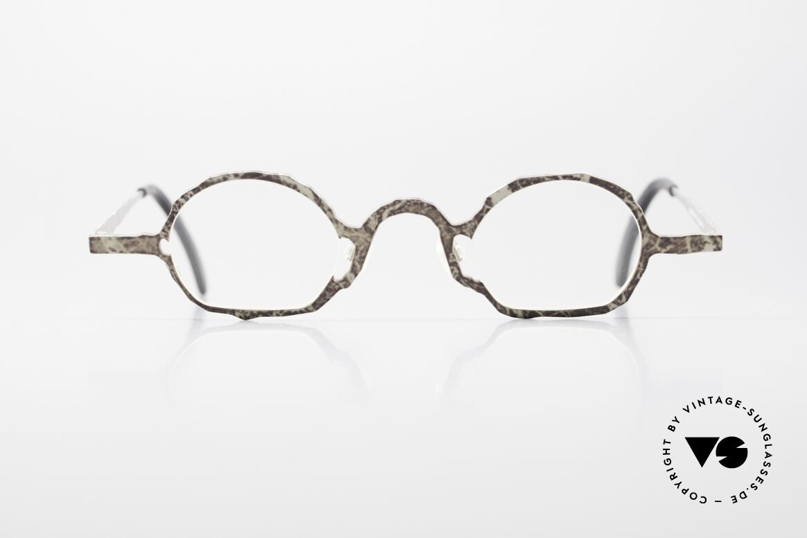 Theo Belgium Eye-Witness DG Designer Eyewear From 1998, fancy Theo Eye-Witness glasses, model DG in size 32/28, Made for Men and Women