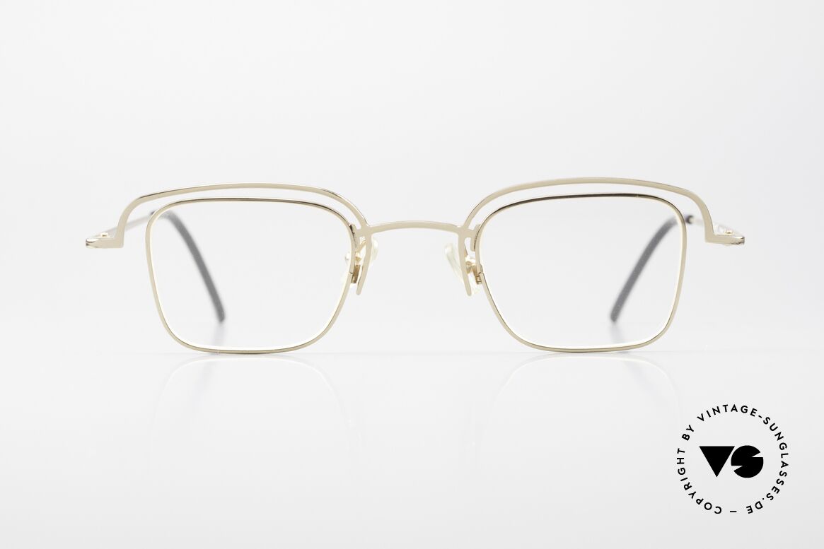 Theo Belgium Lait Men's Frame Gold Ladies Specs, rare model LAIT from the year 1996; size 42-27, Made for Men and Women