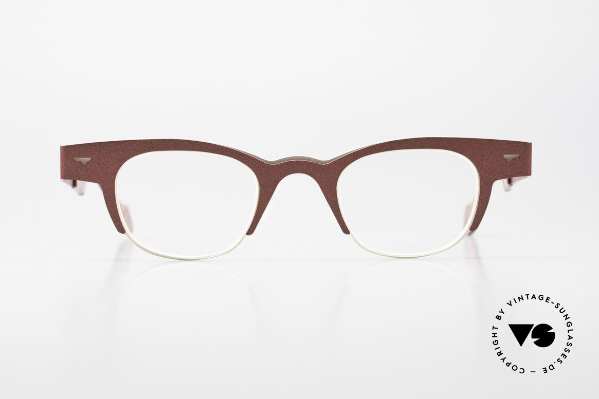 Theo Belgium Trente Designer Specs From 2010, model trente+trois in color 237 (claret-metallic), Made for Men and Women