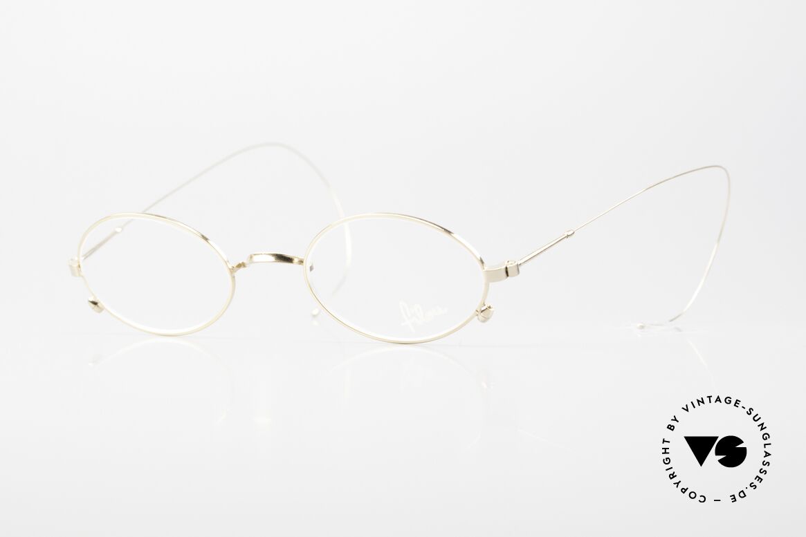 Filou 1900 In the style of antique glasses, oval vintage Filou glasses from 1995, gold-plated, Made for Men and Women
