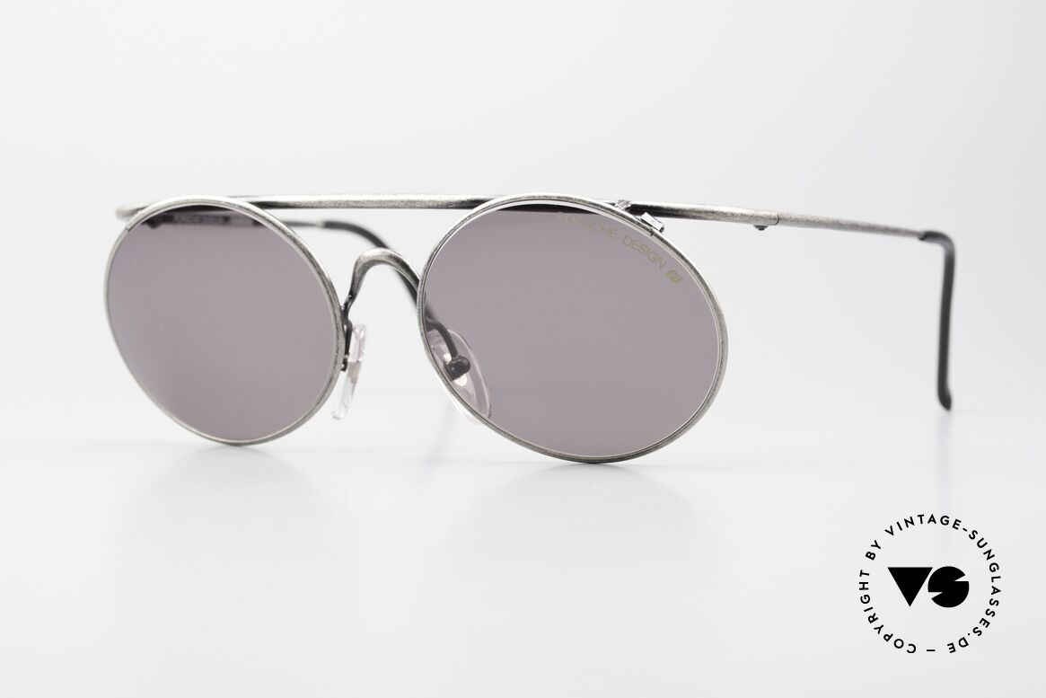 Porsche 5646 Rare 90's Shades Crazy Round, Porsche Design mod. 5646, size 54-18, antique-silver, Made for Men and Women