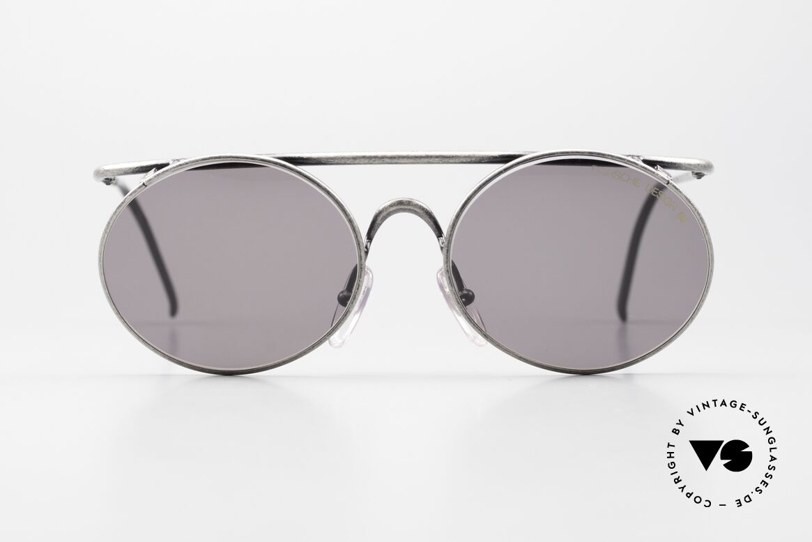 Porsche 5646 Rare 90's Shades Crazy Round, Porsche Design mod. 5646, size 54-18, antique-silver, Made for Men and Women