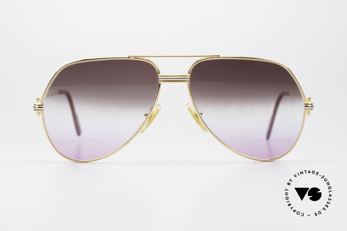 Cartier Vendome LC - M Brown To Pink Gradient Lens, mod. "Vendome" was launched in 1983 & made till 1997, Made for Men and Women