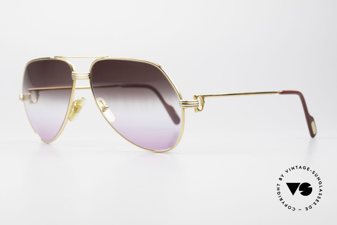 Cartier Vendome LC - M Brown To Pink Gradient Lens, here, Louis Cartier (LC) decor: medium size 59-14, 140, Made for Men and Women
