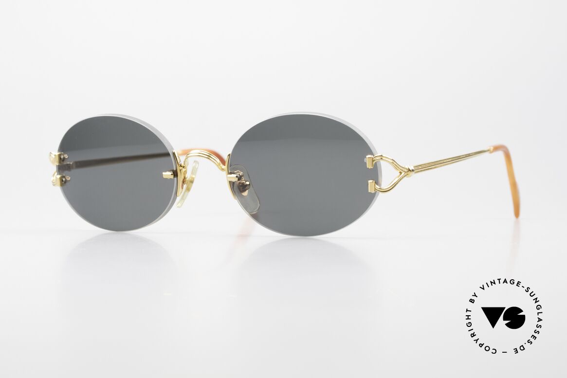Cartier Rimless Giverny Oval Rimless Luxury Shades, noble rimless Cartier luxury sunglasses from 1999, Made for Men and Women