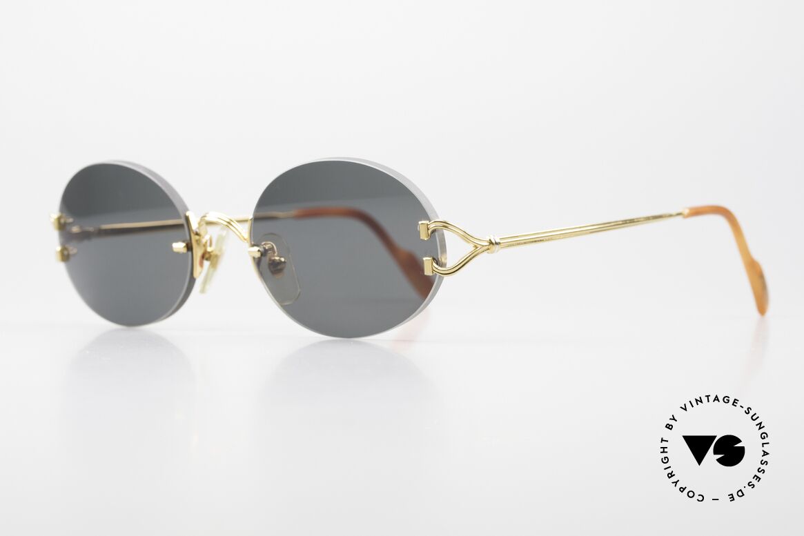 Cartier Rimless Giverny Oval Rimless Luxury Shades, model of the Rimless series with new oval sun lenses, Made for Men and Women