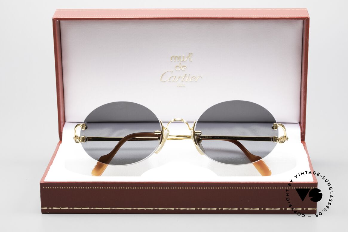 Cartier Rimless Giverny Oval Rimless Luxury Shades, Size: medium, Made for Men and Women